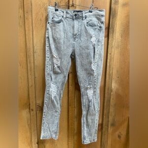 Empyre Verge Jeans Mens 30 Distressed‎ Slim Acid Wash Shredded Skate Streetwear